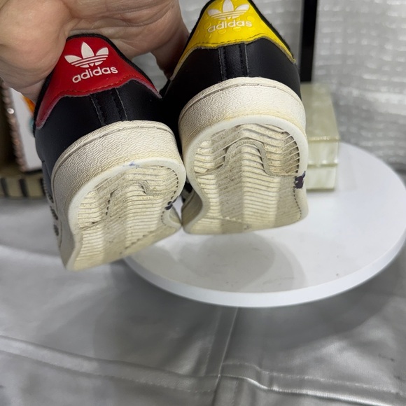 (E4)Adidas Lego Superstar Toddler SneakersLimited Edition Yellow and Red, Sz 7K - Picture 10 of 12